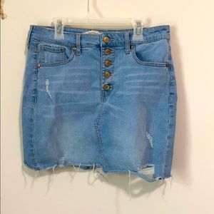Altar’d State light denim mini skirt